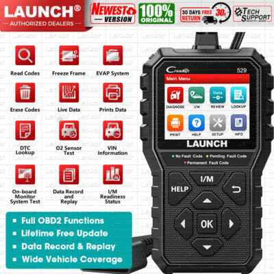 2025 LAUNCH CR529 EOBD OBD2 Engine Universal Code Reader Scanner Diagnostic Tool