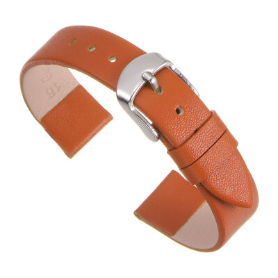 Echt Leder Band 16 mm breit, glatt Herrenuhr Armband braun