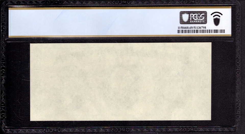 1972 $5 GIORI PRESS TEST NOTE ABNco GREEN REVERSE ONLY PCGS B SUPERB GEM 69 PPQ - Image 2 of 3