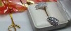 2.00Ct Pave' Baguette Crystal Sterling  Fan Spray Earrings studs 3.4gr Vintage! — photo 7