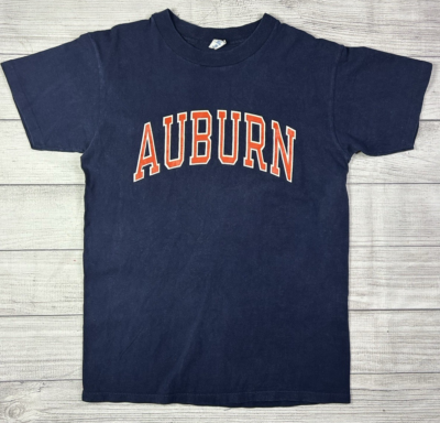 champion 　vintage football t-shirt Vintage Champion Auburn Tigers T-Shirt Size Medium Navy Single
