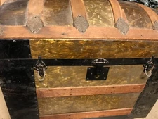 Vintage Dome Top Steamer Trunk
