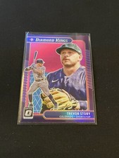 Trevor Story 2021 Donruss Optic Baseball Diamond Kings Pink Prizm #29 Rockies