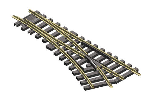 PIKO 35229 R3 MANUAL SWITCH RIGHT 22.5° TRACK (G-SCALE) - Picture 1 of 2