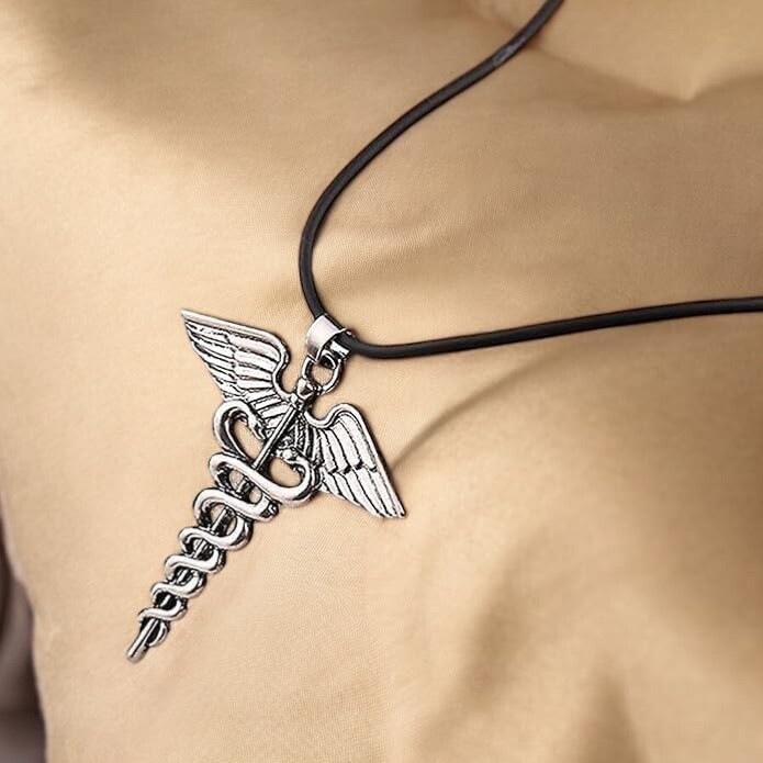 Calvas Percy Jackson Camp Half Blood Coin Pendant Necklace - Vintage Style, Zinc Alloy, 50cm Chain Length - View #2