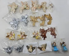 Lot of 21 Assorted Vintage Plastic Angel Craft Christmas Ornaments