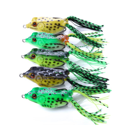 5PCS 6cm/12g Large Frog Topwater Soft Pastic Fishing Lures Bait Crankbaits Bass