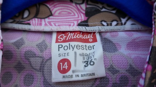St Michael M&S Vintage Pink Psychedelic Shirt UK 8/10 - Picture 4 of 12
