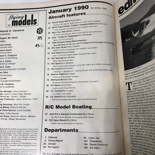 Flying Models Magazine January 1990 - 第 2/5 張圖片