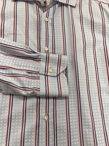 Etro Men's Light Blue & Pink Striped Cotton Dress Shirt SIZE 42 $595 - Picture 7 of 9