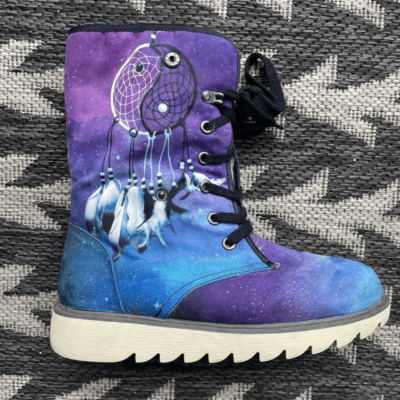 Yes We Vibe Yin Yang Galaxy Dream Catcher Boot $160 7.5 W 6 M EU 39 Sun and Moon Boots | Blue and Gold Boots | YesWeVibe – Yes  main image 4