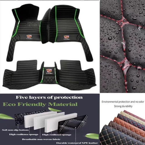 For Cadillac All Models Car Floor Mats Waterproof Front Rear Carpets Auto Mats - Imagen 37 de 41