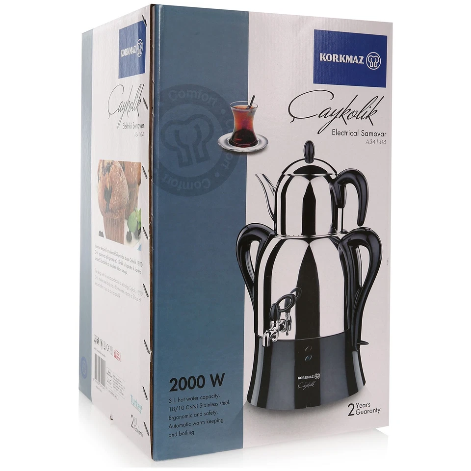 Macchina da tè Korkmaz A341 Samovar Teiera Macchina elettrica turca Semaver 2... - Immagine 2 di 4