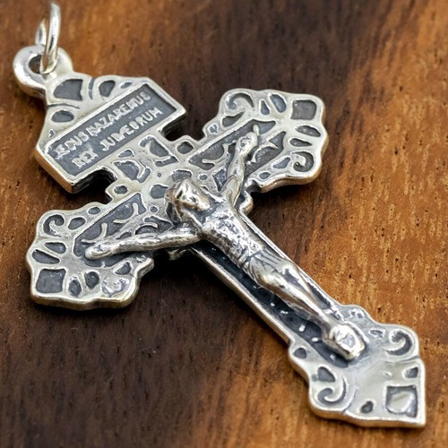 10g Handwerker Keltisches Kruzifix Kreuz Jesus Christus 925 Sterlingsilber Anhänger Charm - Bild 4 von 12