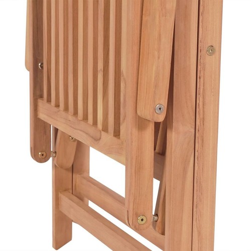 NNEVL Reclining Garden Chairs 2 pcs Solid Teak Wood - Picture 7 of 8