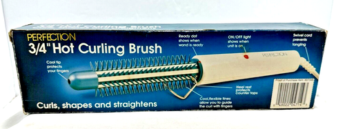 Vintage Perfection 3/4 Inch Hot Curling Brush Curls, Straightens, Shapes #1021 - 第 2/8 張圖片