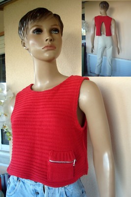 Cardigan Gilet écru Classique - Taille 38/40 - Laine & Polyester - Vintage - Occasion Très Bon état