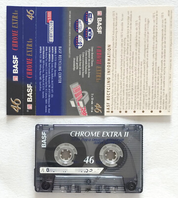 Mc Basf Chrome Extra II 60 Musicassette Vintage Compact Cassette Tape Gebraucht