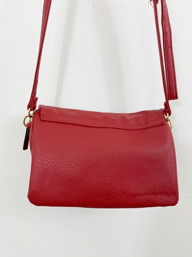 TUTILO NEW YORK Handbag Crossbody Shoulder Bag Purse Red Zipper Pocket - Picture 5 of 10