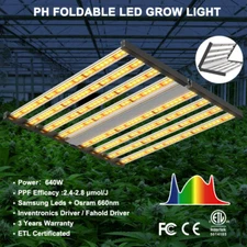 640W Spider LED Grow Light Full Spectrum 8Bar Commercial for Indoor Hydroponics