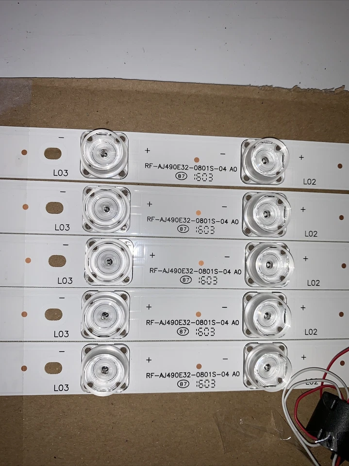 10 Ganchos Leds Luz de Fondo Strip RF-AJ480E32-0801S-04 A0 para TV Sharp - Imagen 3 de 4