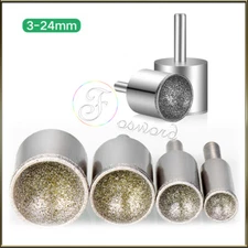 Diamond Burr Grinding Bit Burr Polishing Concave Bead Shaping Rotary Tool 3-25mm