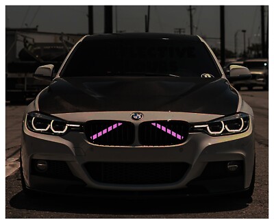 Rosa reflektierende V-Bar Klammer Aufkleber Abdeckungen Zubehör für BMW M Power