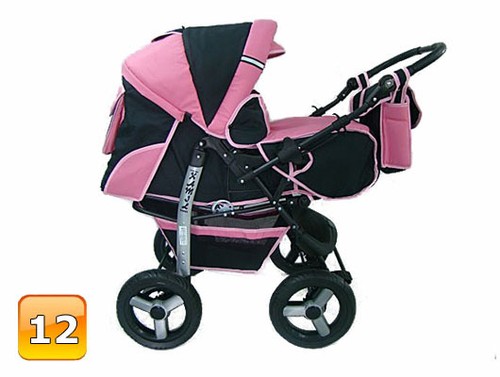 Poussette - Landau 3en1 ROUES PIVOTANTES - Siege Auto - Nacelle - 57 Couleurs - Photo 13/53