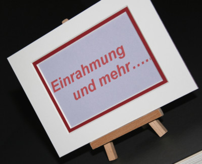 Doppel - Passepartout 1,4 mm säurefrei nach Maß  alle Außenformate 35 Farben 