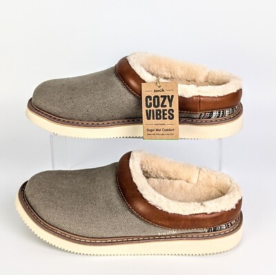 Sanuk Cozy Vibes Sugar Mat Comfort Women's Slipper size 7
