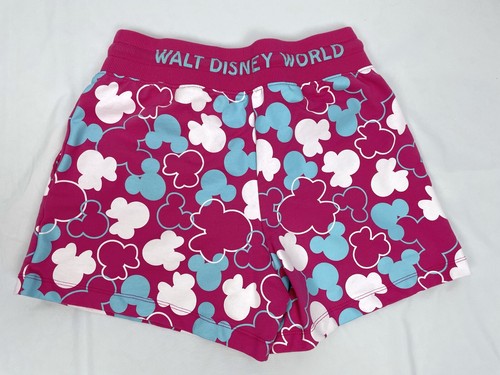 Walt Disney World SMALL Pink Mickey Head Shorts Drawstring Cotton Blend - Picture 3 of 4