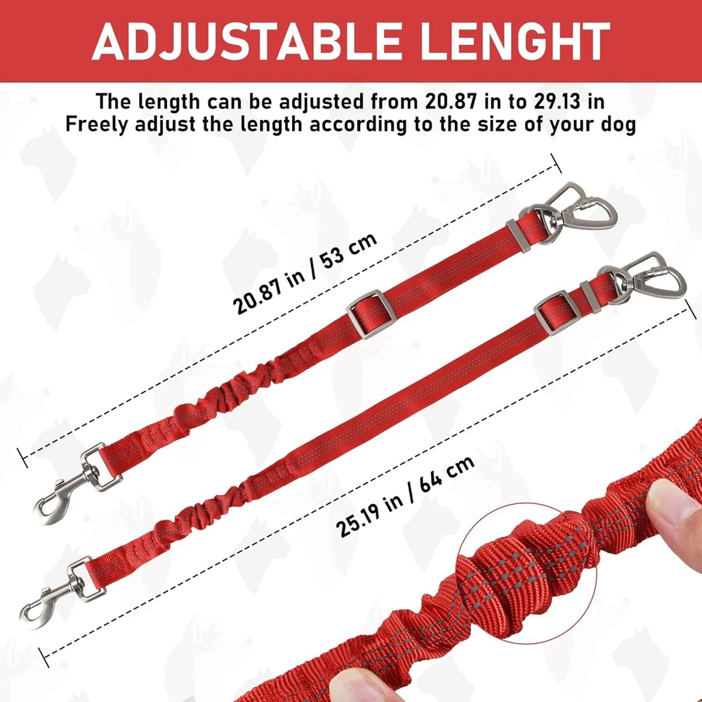 Dog Harness, Collar & Seat Belt Set, Vehicle Safety Harness, Retractable - Small