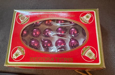 Vintage Box of Commodore Pink Tiny Christmas Ornaments