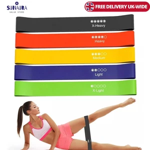 Bandes de résistance Exercice Sports Loop Fitness Home Gym Yoga Latex Set ou Singles