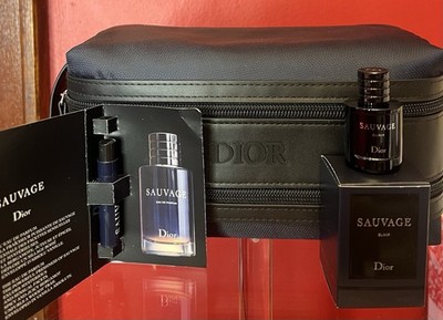 Dior Gift Set - Savage elixir 7.5ml/ Savage EDP Sample & Dior Pouch - Authentic