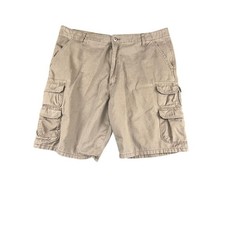 Wrangler Relaxed Fit Cargo Shorts Khaki Men  s Size 40 Cotton Blend