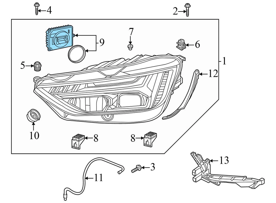 2020-2023 AUDI Q5 PHEV - LED Headlight Control Module 4K0941572DD - Image 3 of 4