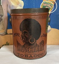 Bigger Hair Tobacco Tin litho Leidersdorf Co Milwaukee WI can pail country store