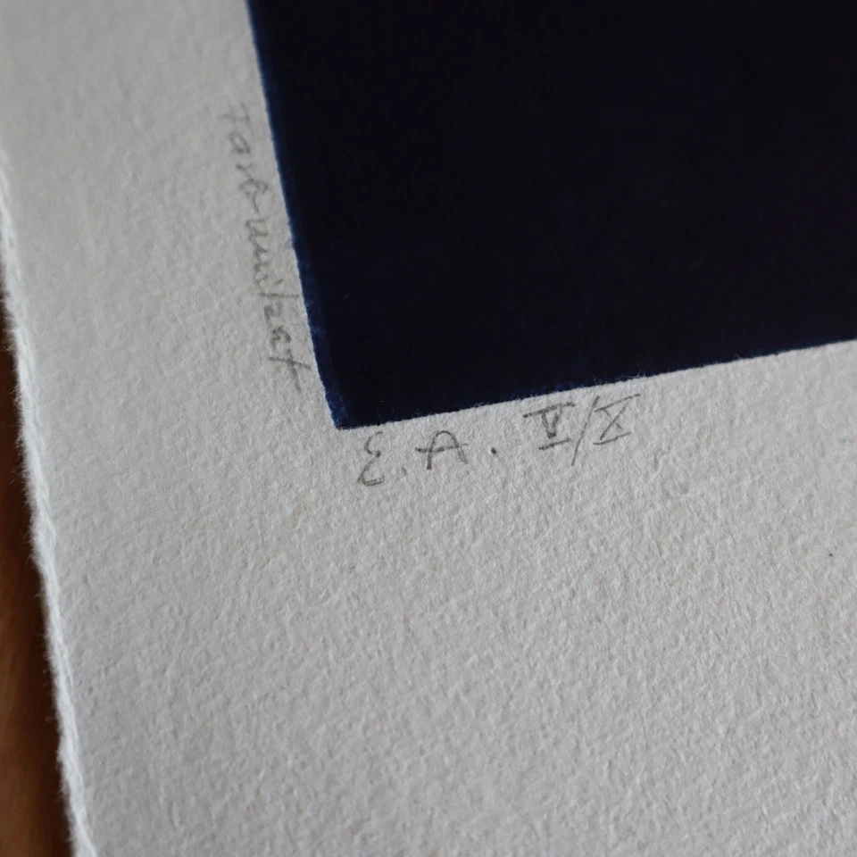 Farbradierung A. Dombrowsky Farbradierung 1992 -  auf handgeschöpften Papier - Bild 4 von 4