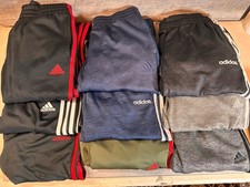 Lot of 9 Adidas Sweatpants Youth Boys L 14-16  XL 18-20 Iconic Three Stripe