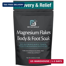 Magnesium Soak for Sports Recovery - Fast Acting Magnesium Bath Soak with