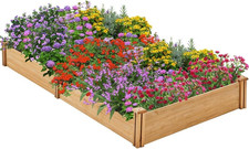 Letto Rialzato Da Giardino in Legno Massiccio 234,5 Cm × 120,5 Cm × 25,2 Cm Con 