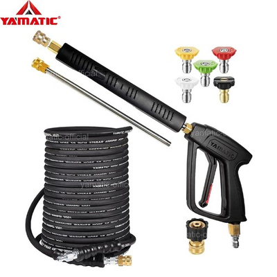 #ad YAMATIC 4000 PSI Pressure Washer Gun and Rubber Power Washer Hose Kit 50 100 FT $101.39