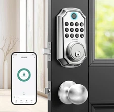 New - LNDU K280 - Keyless Entry Fingerprint Smart Door Lock & Handle App Control