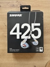  New Shure SE425 Dual Drivers In-Ear Sound Isolating Earphones Headphones Clear