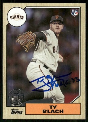 2017 Topps TY BLACH Signed Card autograph auto GIANTS