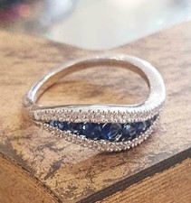 1.34 Ct Round Cut Natural Sapphire & Diamond ...