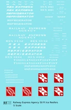 K4 S Scale Decals Railway Express Agency Steel Ice Reefer Red White REA REX