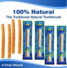 Miswak Natural Toothbrush Al Khair Stick     Meswak 4 pack