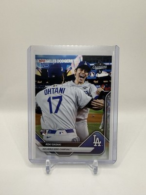 2025 Topps Now Roki Sasaki SSP RC w/ Shohei Ohtani Dodgers World Series WS-14SSP